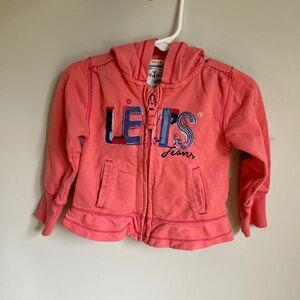Baby girl Levi's full zip sweatshirt